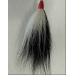 Solid Black with a White Stripe Bucktail 