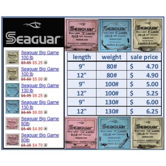 Seaguar Leader Sale